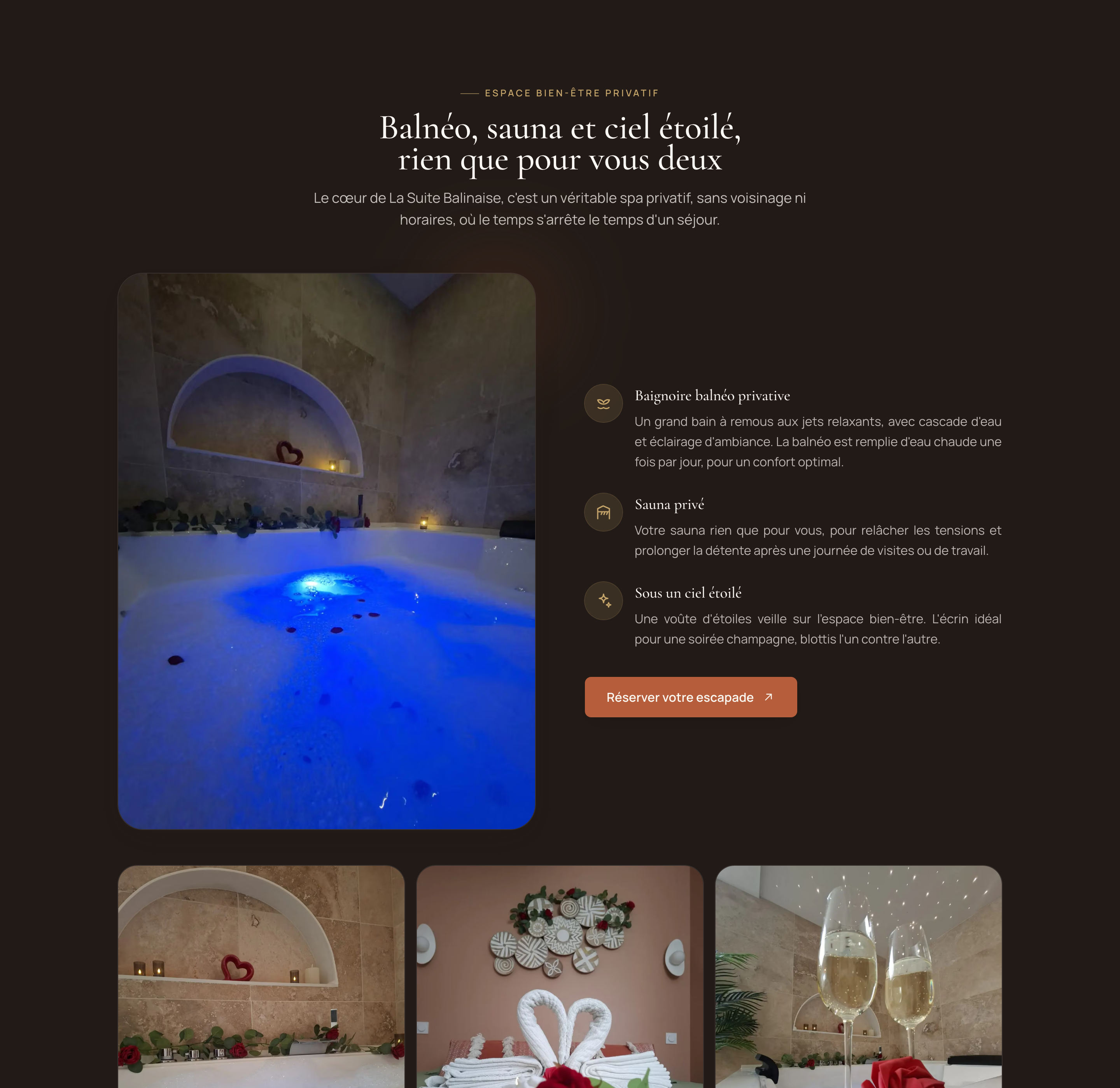 La Suite Balinaise — Balneo sauna et ciel etoile rien que pou