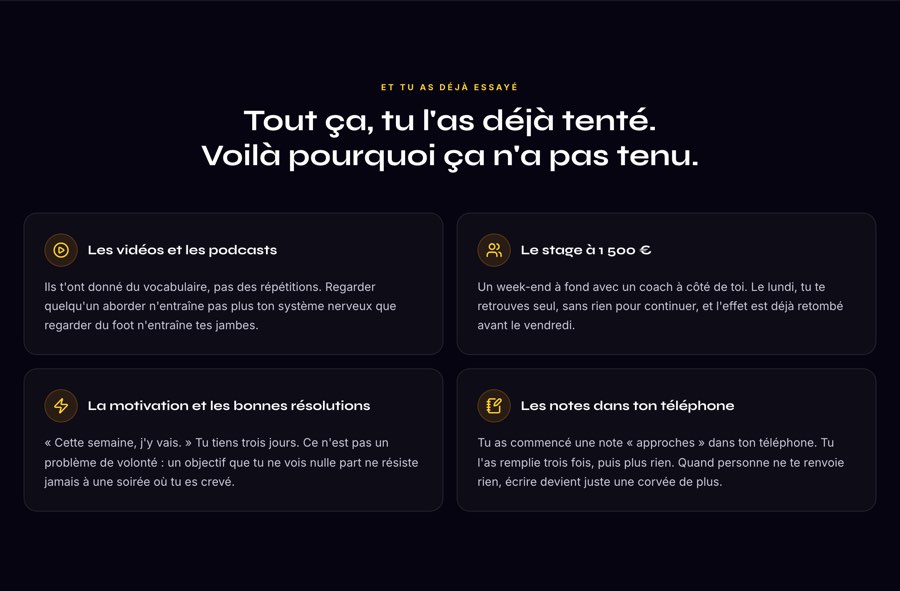 Tout ca tu l as deja tente voila pourquo
