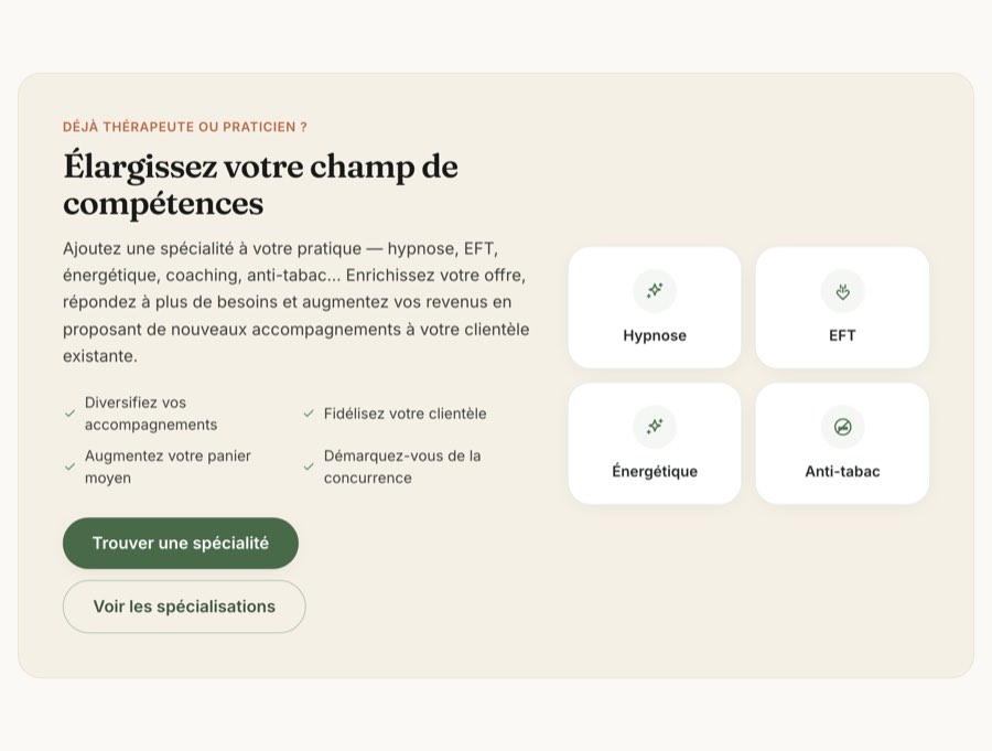 Elargissez votre champ de competences
