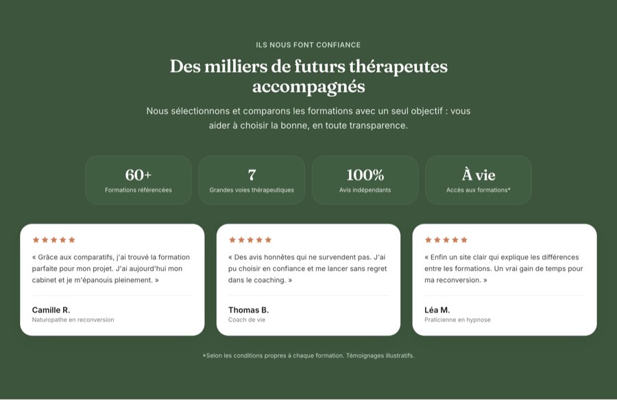 Des milliers de futurs therapeutes accom