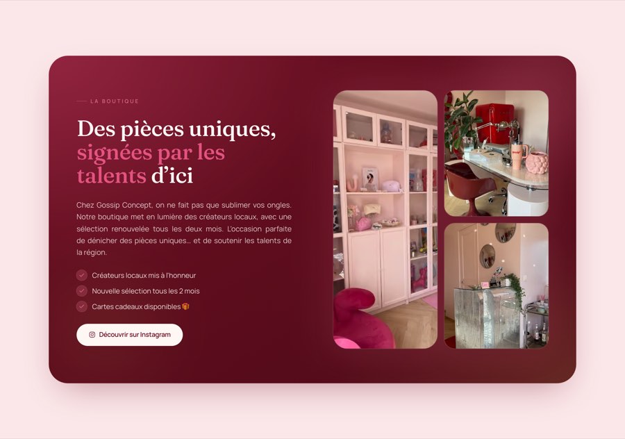 Des pieces uniques signees par les talen