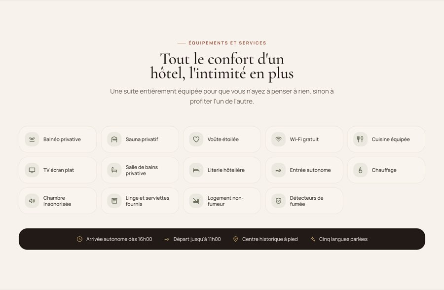 Tout le confort d un hotel l intimite en