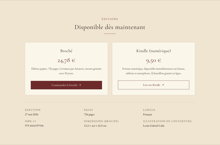 Disponible des maintenant