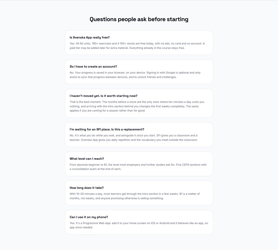 Questions people ask before starting